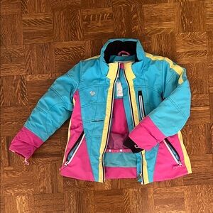Obermeyer Blue and Pink Ski Jacket